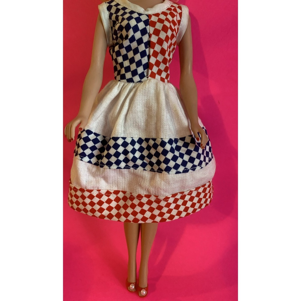 Vintage Barbie Premier Togs Check Dress Japanese exclusive shoes pearls NO DOLL